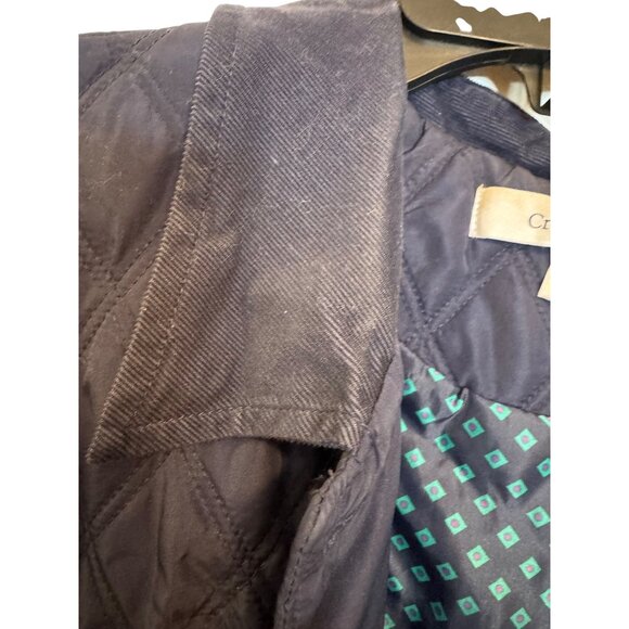 Croft & Barrow Womens Quilted Button-Up Jacket XL Navy Lightweight Polyester - Picture 4 of 8